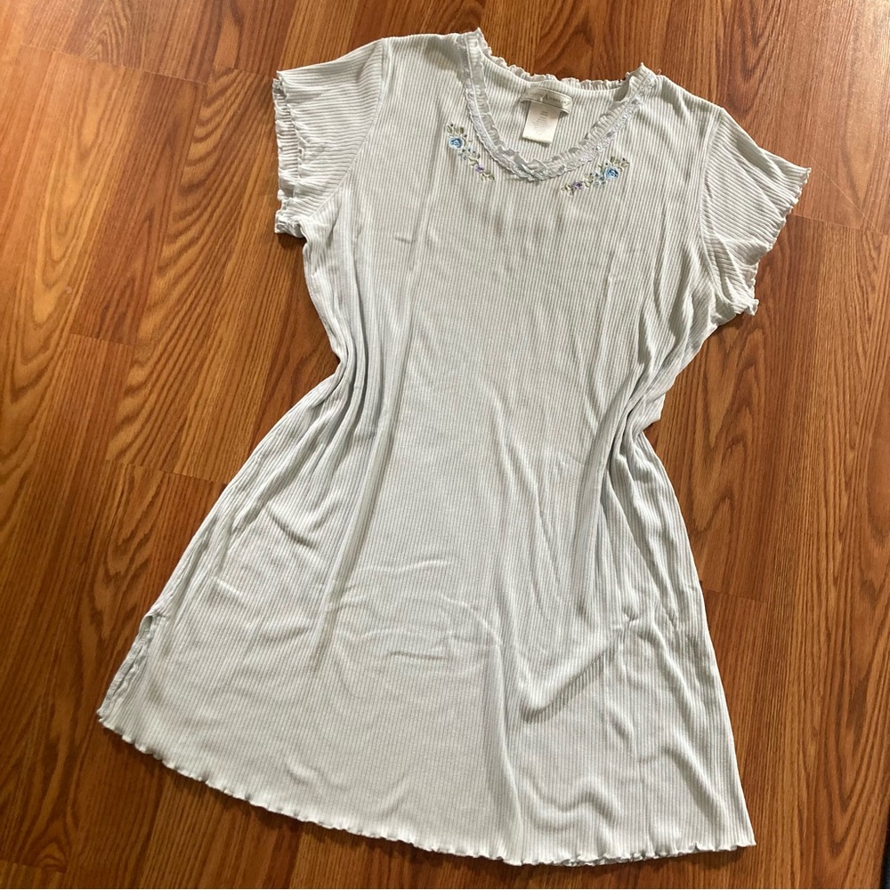 Light Blue Embroidered dress
